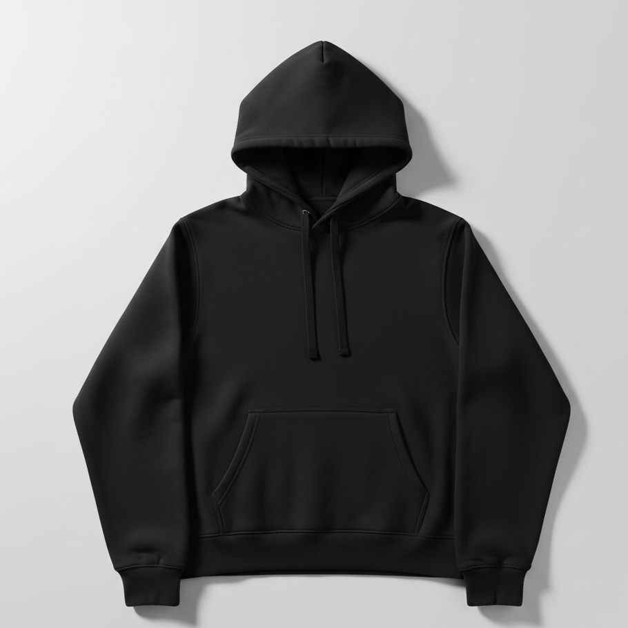Plain Black Hoodie